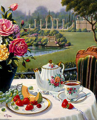 tea in italian garden